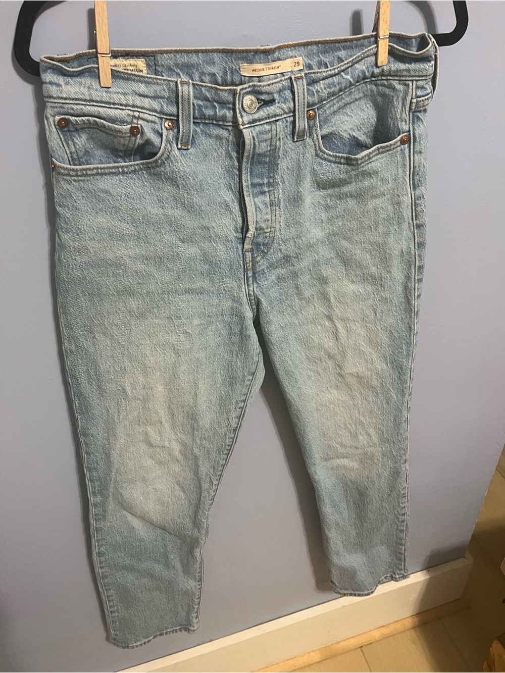 Levi's Pale Blue Straight Leg Jeans